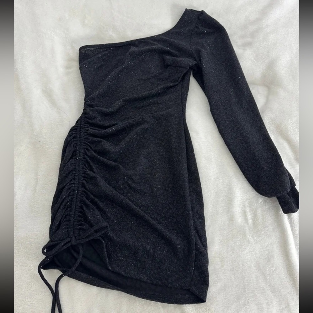 black glitter dress